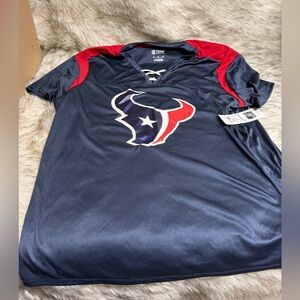 Woman’s Houston Texans Navy and Red T-Shirt